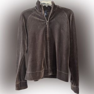 Full Zip Ladies Velour Gap Jacket